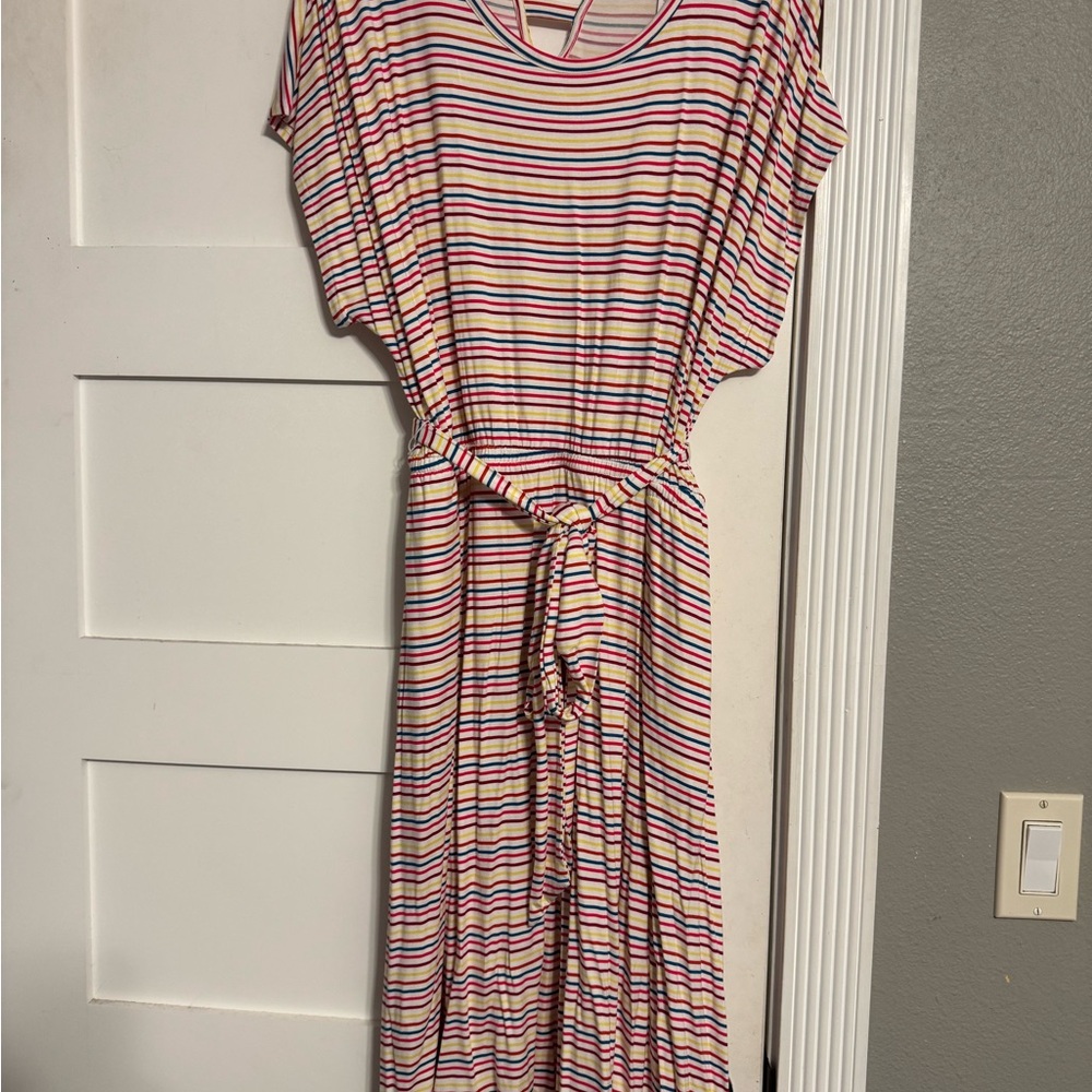Lane Bryant Multicolor Striped Midi Dress